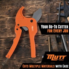 American Mutt Tools 1.5&rdquo; PVC Pipe Cutter &ndash; Heavy Duty Ratcheting PVC Cutter