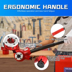 Pipe Threader Ratchet Kit， Manual Ratcheting Threading Tool Set with 3&hellip;