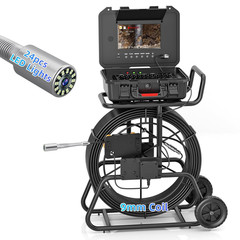 165FT Sewer Camera with 512Hz Transmitter, DVR, Mic, 9mm Cable & 16GB Card