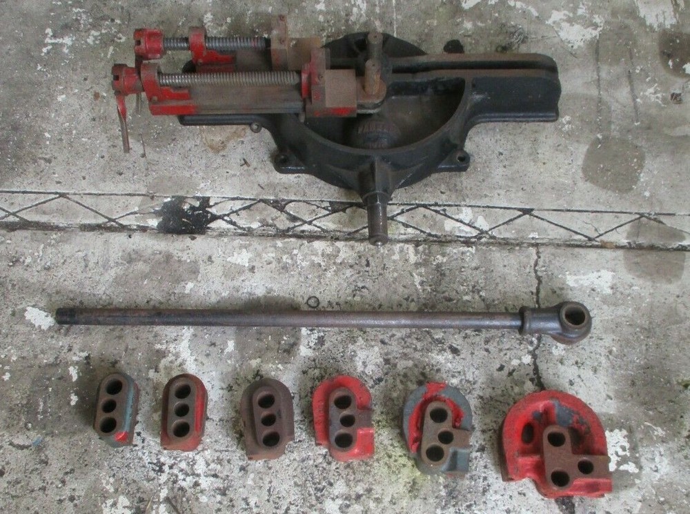PARKER 1216 MANUAL RACHETING TUBE BENDER W/ 6 RADIUS BLOCKS NO SLIDES