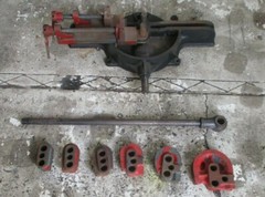 PARKER 1216 MANUAL RACHETING TUBE BENDER W/ 6 RADIUS BLOCKS NO SLIDES
