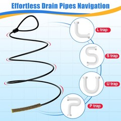 30 Inches Drain Snake Hair Drain Clog , Upgraded Anti-break Metal Sink Snake &hellip;