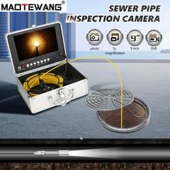 17mm Drain Sewer Pipe Inspection Camera 25M DVR 16GB Video Endoscope 9&Prime; Monitor