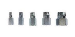 5 Piece Iron Inside Pipe Nipple Extractor Easy Out Remover Tool
