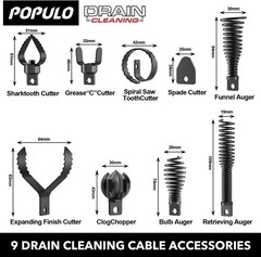 Heavy-Duty 6-Blade Root Cutter for 1.5-4&Prime; Pipes &ndash; 9-in-1 Set