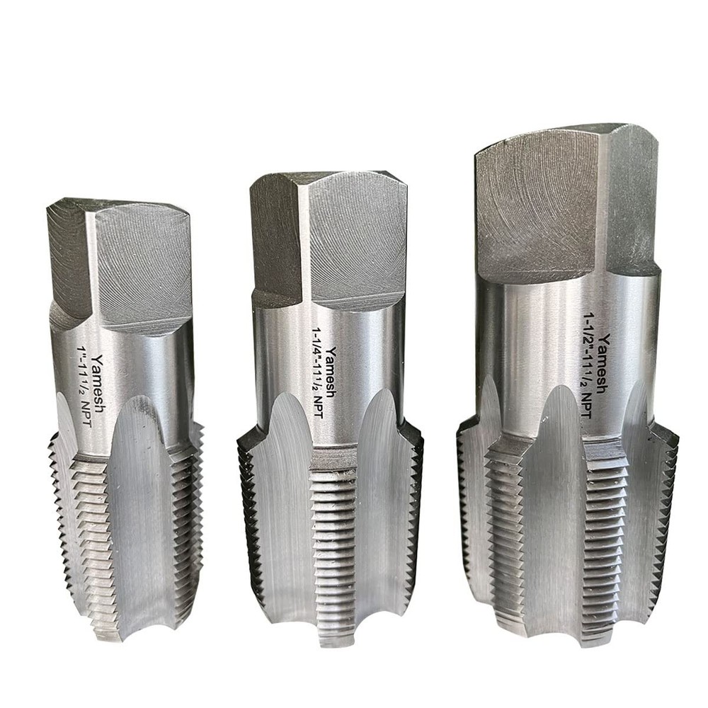 NPT Pipe Tap Set Carbon Steel 1&Prime;-11 1/2 1-1/4&Prime;-11 1-1/2&Prime;-11