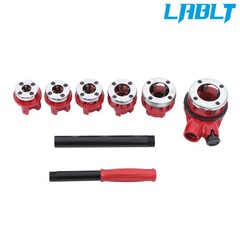 LABLT 6-Piece Set Of NPT 1/4&Prime; to 1-1/4&Prime; Manual Ratchet Pipe Thread Pipe Reel