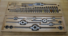 HUGE BICO West Germany 51 Pc. Metric Tap & Die Set W/Wood Case,EXCEPTIONAL.L@@K!