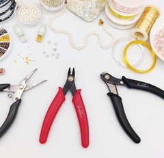 5-Inch Red Bead Crimping Plier for Tubes and 2mm & 3mm Beads by Beaditive