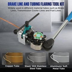 Professional Brake Line Flaring Tool Kit for 45 Degree Single/Bubble/Double Flar