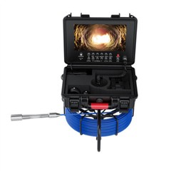 9&Prime; 50M HD DVR Sewer Camera Pipe Inspection Camera Meter Counter 17mm Video Camer