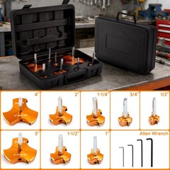 8Pcs PVC Pipe Reamer Kit PVC Fitting Saver (1/2&Prime;+3/4&Prime;+1&Prime;+1-1/4&Prime;+1-1/2&Prime;+2&Prime;+3&Prime;+4&Prime;)
