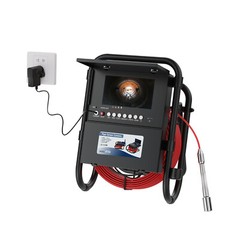 50M Sewer Drain Pipe Inspection Camera with 23mm Endoscope Probe 7&Prime; DVR Recorder