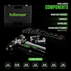 Hilmor Compact Tube Bender Kit 1/4-7/8in Reverse Bending