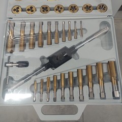 PITTSBURGH 45pc Titanium Nitride Metric Tap & Die Set &ndash; Thread Repair & Creation