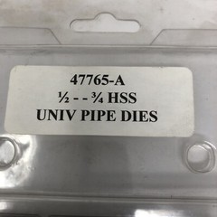 NEW Universal Pipe Dies 47765-A for Ridgid Pipe Threaders 1/2&Prime; &ndash; 3/4&Prime; HSS 47765