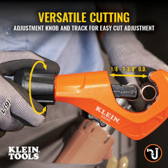 Klein Tools 50046 Constant Swing Tubing Cutter for Copper and Aluminum, 1/8 to 1