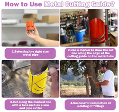 6 Piece Metal Pipe Cutting Guide Kit Sizes Include: 1-5/8&ldquo; 1-7/8&rdquo; 2-3/8&ldquo; 2-7/8 &rdquo;