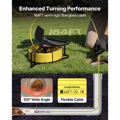 Uimoso 164ft Sewer Inspection Camera with 4.3-inch Screen and Waterproof Design