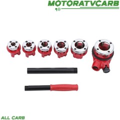 ALL-CARB 6-Piece Set Of NPT 1/4&Prime; to 1-1/4&Prime; Manual Ratchet Pipe Thread Pipe Reel