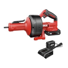 Cordless Drain Cleaner Auger 25Ft Cable Auto Feed Variable Speed 20V Kit