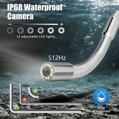 50m Pipe Inspection Camera Drain Sewer Camera 512HZ Self-leveling Meter Counter