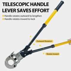 Copper Pipe Crimper Tool with Telescopic Handle, 1/2&Prime; 3/4&Prime; 1&Prime; Crimping Die for P