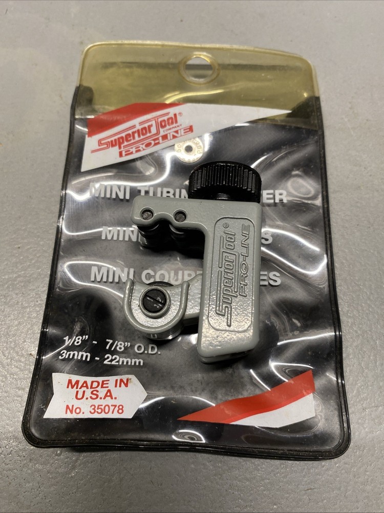 Mini Tubing Cutter Superior Tools 35078 1/8&rdquo; &ndash; 7/8&rdquo; OD Made In USA