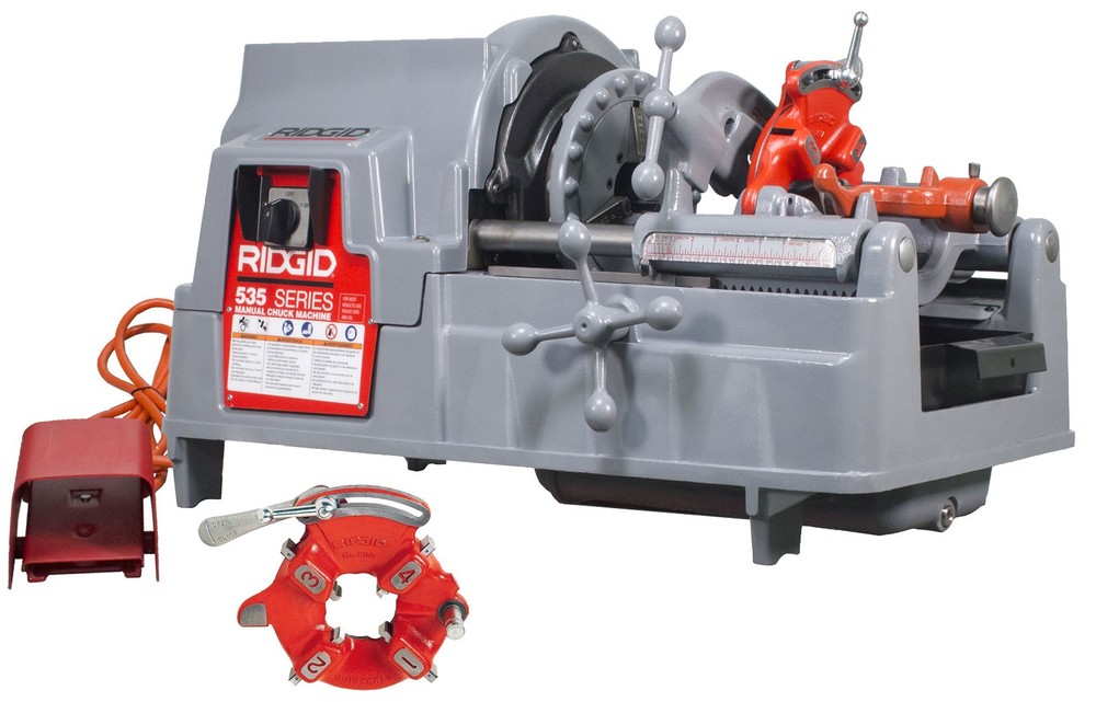 Reconditioned RIDGID&reg; 535 V3 Pipe Threading Machine with 811A Extra Head & Dies