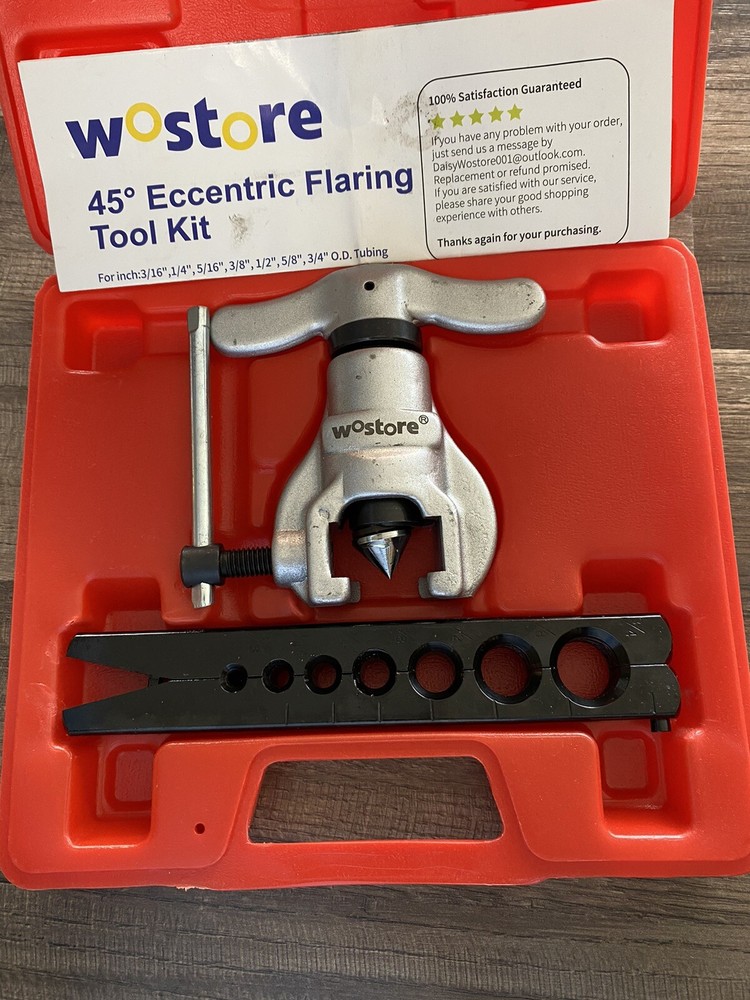 Eccentric Flaring Tool Kit Tubing Refrigeration 7 Dies 3/16-3/4 inch New/ae