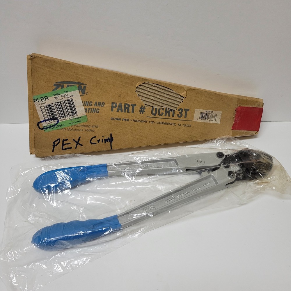 ZURN QCRT-3T PEX Crimping Crimper Tool 1/2&Prime; Aluminum Handles Mint In Box