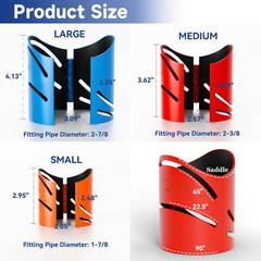 Metal Pipe Cutting Guide Kit Saddle Template 22.5 45 90 Magnetic Liner AntiShift