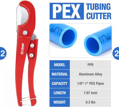 iCrimp PEX Clamp Crimping Tool Kit with 1/2 Inch and 3/4 Inch Clamp Rings Pipe