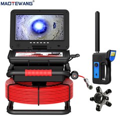 30M Pipe Inspection Camera w/ 512hz Locator Self Leveling Sewer Drain Camera 10&Prime;