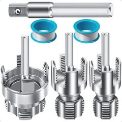 3PCS PVC Pipe Threading Tool Set, 1/2&rdquo; 3/4&rdquo; 1&rdquo; Internal & External Threader K