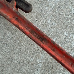 Vintage Hex Pipe Wrench By RIDGID, no.25, 25&Prime; Long &ndash; 1 to 2 &ndash; Ridge Tool Co USA