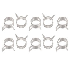 Spring Hose Clamp, 20pcs 65Mn Steel 13mm Low Pressure Air Clip, Nickel Plated