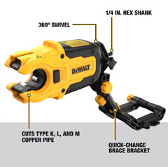 DEWALT DWACPRIR Impact Connect Copper Tubing Cutter Attachment
