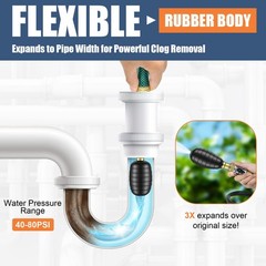 3 Pcs Drain Bladder Kit, Drain Cleaning Bladder Fits 1&Prime; to 6&Prime; Pipes, with 10 &hellip;