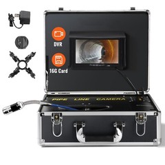7&Prime; 30m/100ft Sewer Camera Pipe Inspection Camera LCD Monitor with DVR Function