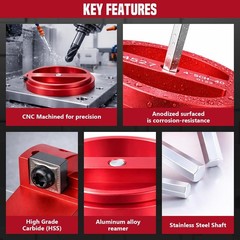 6Pcs PVC Pipe Reamer Kit, Durable Aluminum PVC Fitting Saver for Sch.40 CPVC, AB