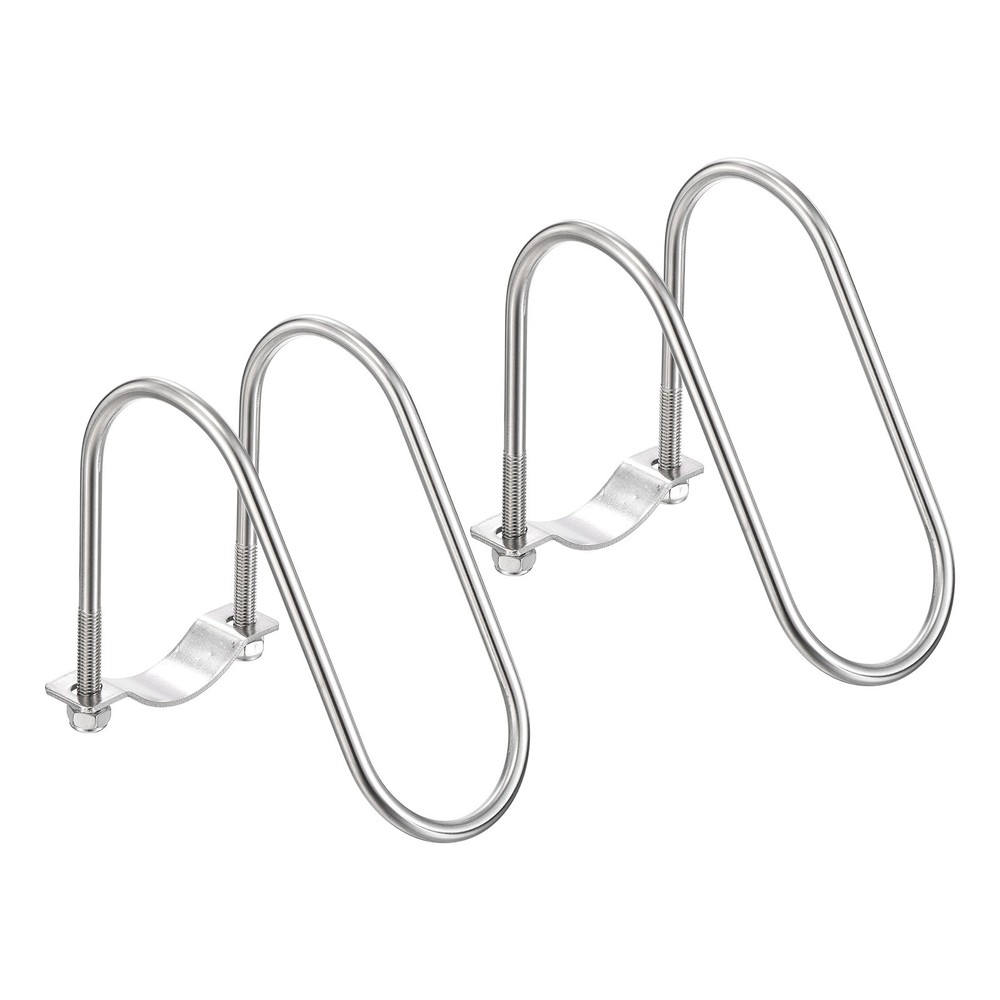 2pcs Cross Pipe Clamp 60mm x 60mm (2.36&Prime;) M8 Stainless Steel Tube Buckle