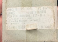 Npt Pipe Die Hex Die Carbon Steel Rethreading Die 1-1/2&Prime;
