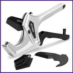 Ratchet PVC Pipe Cutter Heavy Duty,Cuts up to 3 Inches,PVC Cutter with One-Click