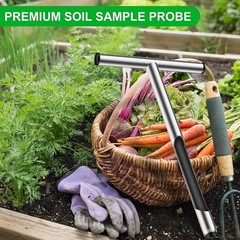 12 Inch Stainless Steel Soil Probe Rod with T Handle, Includes Soil Sample Ki&hellip;