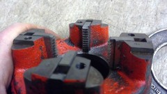Two Ridgid 12-R 1&Prime; & 1 1/4&Prime; Ratchet Pipe Threader Die Heads