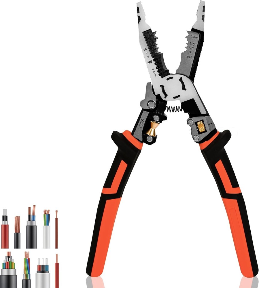 Wire Stripper Wire Crimping Tool &ndash; 10-in-1 Versatile Wire Cutter Crimper Cable S