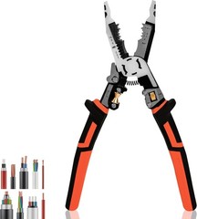 Wire Stripper Wire Crimping Tool &ndash; 10-in-1 Versatile Wire Cutter Crimper Cable S