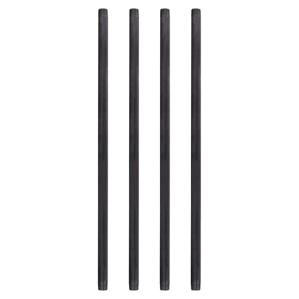 3/4&rdquo; x 30&rdquo; Black Steel Plumbing Pipe, Pre Cut, 3/4&Prime; x 30&Prime;, Gray