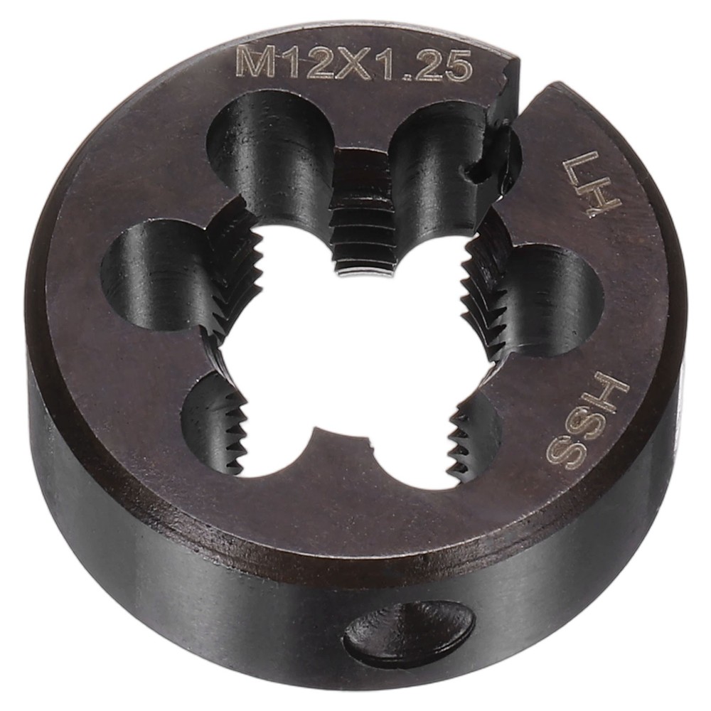 HSS M12 x 1.25 Metric Machine Thread Round Die Left Hand High Speed Steel